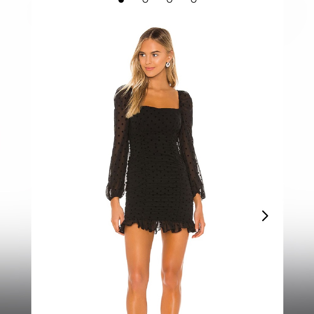 Lovers & Friends black polka dot dress size small